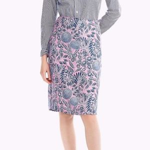 Abigail Borg for J. Crew Silk Printed Skirt